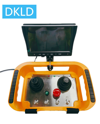 Pantalla de video de 7 pulgadas del control remoto inalámbrico de grúa basculante doble